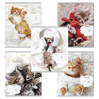 Тетради 12 л. КОМПЛЕКТ 10 шт. BRAUBERG, клетка, обложка картон, ПИТОМЦЫ, 106663