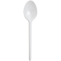 Ложки одноразовые столовые OfficeClean, стандарт, ПС, белые, 16,5см, уп. 100шт. 261874/И