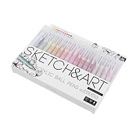 НАБОР АКРИЛОВЫХ РУЧЕК "SKETCH&ART" 1,0 мм, 36 цветов
