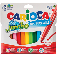 Фломастеры "Jumbo", 12цв., утолщенные, картон.футляр, европодвес: 40565 штр.:  8003511405656