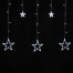 Электрогирлянда-занавес комнатная "Звезды" 3х0,5 м, 108 LED, холодный