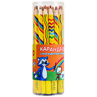 Карандаш "Енот и радуга" с многоцветным грифелем, утолщенный, заточен. CP_11659