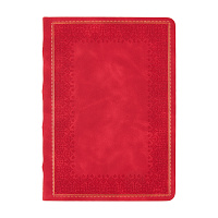 ЕЖЕДНЕВНИК А5+ "КОРОЛЕВСКИЙ" (КРАСНЫЙ) бронзовый обрез