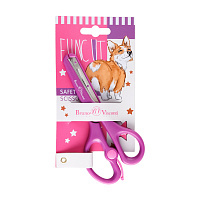 НОЖНИЦЫ ДЕТСКИЕ, "FUNCUT. Корги" 13,5 см. (безопасные лезвия, возвратный механизм)
