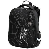 Ранец BRAUBERG SHINY, 2 отделения, с брелоком, "Опасный паук", СВЕТЯЩИЙСЯ РИСУНОК, 38х28х14 см, 274425