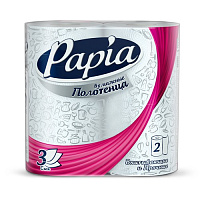 Полотенца бумажные Papia 2 рулона, 3-х слойные *14