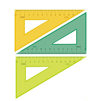 Линейка Угольник пластик 30*130 флюор. СТАММ ТК-33 штр.  4620000632832