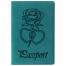 Обложка для паспорта STAFF, бархатный полиуретан, "Роза",