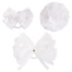 Бант для волос 8х10 см, 10х12 см, 8 см на резинке, белый, АССОРТИ, MONTE VITA
