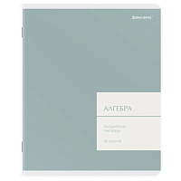 Тетрадь предметная MonoPastel 48 л., пластиковая обложка, АЛГЕБРА, клетка, подсказ, BRAUBERG, 405501