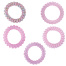 Резинки для волос НАБОР 5 шт., диаметр 5 см, пружинка, розовые, MONTE VITA