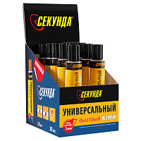 Клей Секунда "5 Минут", универсальный, 30мл, шоубокс 403-197