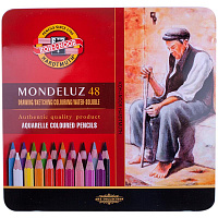 Карандаши акварельные "Mondeluz" 48цв., заточен., метал. пенал: 3726048001PL штр.: 8593539066682