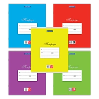 Тетради ДЭК 12 л. КОМПЛЕКТ 20 шт. BRAUBERG КЛАССИКА, частая косая линия, обложка картон, АССОРТИ, 106730