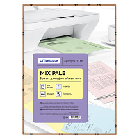 Бумага цветная OfficeSpace pale mix А4, 80г/м2, 100л. (5 цветов) 245186