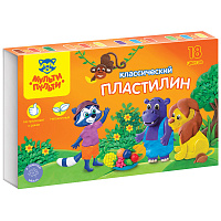 Пластилин "Приключения Енота" 18 цветов, 360гр, со стеком КП_10211