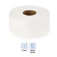 Бумага туалетная OfficeClean "Premium"(T2) 2-х слойн., мини-рулон, 170м/рул, мягкая, тиснение,белая. 280266