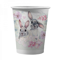 Набор бумажных стаканов Кролики (пастель), 6 шт*250 мл.