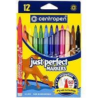 Фломастеры "Perfect" 12цв., трехгранные, картон. уп., европодвес 7 2510 1201