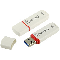 Память Smart Buy "Crown"  64GB, USB 2.0 Flash Drive, белый SB64GBCRW-W