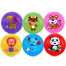 Мяч детский надувной "Зверята", 25 см, ПВХ, ассорти, 6 цветов, JOLLY
