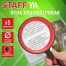 Лупа просмотровая STAFF, диаметр 110 мм, увеличение 5, корпус черный с красным,