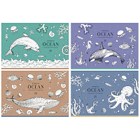 Альбом для рисования 20л., А4, на скрепке BG "Ocean" ...
