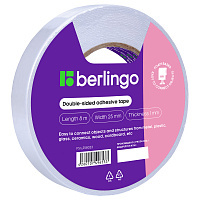 Клейкая лента двусторонняя Berlingo, 25мм*8м, на вспененной основе, 1мм. FSn_258033