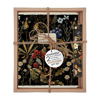 Набор подарочный "FLORA.BLACK NIGHT.Berry Bouquet" (две тетради и ручка в тубе)