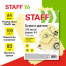 Бумага цветная STAFF, А4, 80 г/м2, 100 л., пастель, желтая, для офиса и дома,