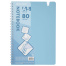 Тетрадь обложка пластик, А5 80 л., гребень мягкий, вырубка для ручки, клетка,