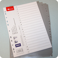  Разделитель листов Office, А4 алфавит A-Z, 20 листов 120 мкм