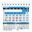 Календарь-домик настольный на гребне, 2022 год, 101х101 мм, "Деловой",