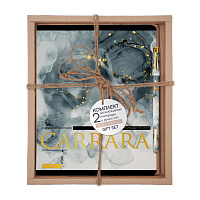 НАБОР ПОДАРОЧНЫЙ "CARRARA.Grey" (ДВЕ ТЕТРАДИ И РУЧКА)