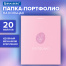 Папка-портфолио универсальная, 4 кольца, 20 файлов, 7БЦ матовая, BRAUBERG,