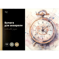 Папка для акварели 10л. А3, BG "Антикварные часы", 270г/м2