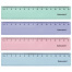 Линейка пластиковая 15 см BRAUBERG "PASTEL", тонированная, ассорти,