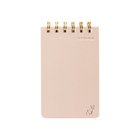 БЛОКНОТ НА ГРЕБНЕ «CUTE JOURNAL» A6-, BV, 100 Л. "АБСОЛЮТНО БЕЖЕВЫЙ" ЛИНЕЙКА