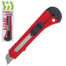 Нож канцелярский 18 мм STAFF EVERYDAY, фиксатор, красный матовый корпус,