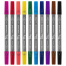 Фломастеры двусторонние BRAUBERG "PREMIUM" "DUAL-TIP", 10