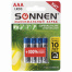 Батарейки КОМПЛЕКТ 4 шт., SONNEN Super Alkaline, AAA (LR03, 24А), алкалиновые,