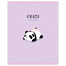 Тетрадь 48л., клетка MESHU "Funny panda", матовая ламинация, фактурное