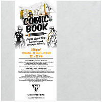 Скетчбук для маркеров 32л. 220*220мм, на склейке Clairefontaine "Comic book", 220 г/м2