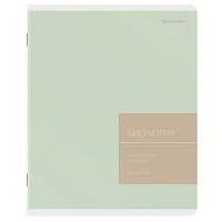 Тетрадь предметная MonoPastel 48 л., пластиковая обложка, БИОЛОГИЯ, клетка, подсказ, BRAUBERG, 405504