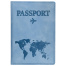 Обложка для паспорта "Passport Map", мягкая экокожа, голубая, STAFF,