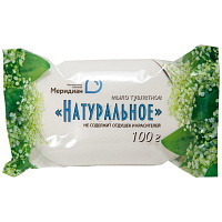 Мыло туалетное Меридиан "Натуральное", 100г, флоу-пак.