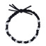 Резинка для волос с плетением, 0,5 см, с бусинами, чёрный, MONTE VITA (МОНТЕ