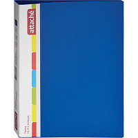 Папка на 4-х кольцах пласт. 17/32мм А4 ATTACHE F504/07 синяя Ро штр.  4607050717610, 4607098718945