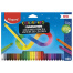 Карандаши цветные монолитные MAPED Infinity, набор 24 цвета, трехгранные, 861601