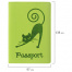 Обложка для паспорта STAFF, мягкий полиуретан, "Кошка", салатовая,